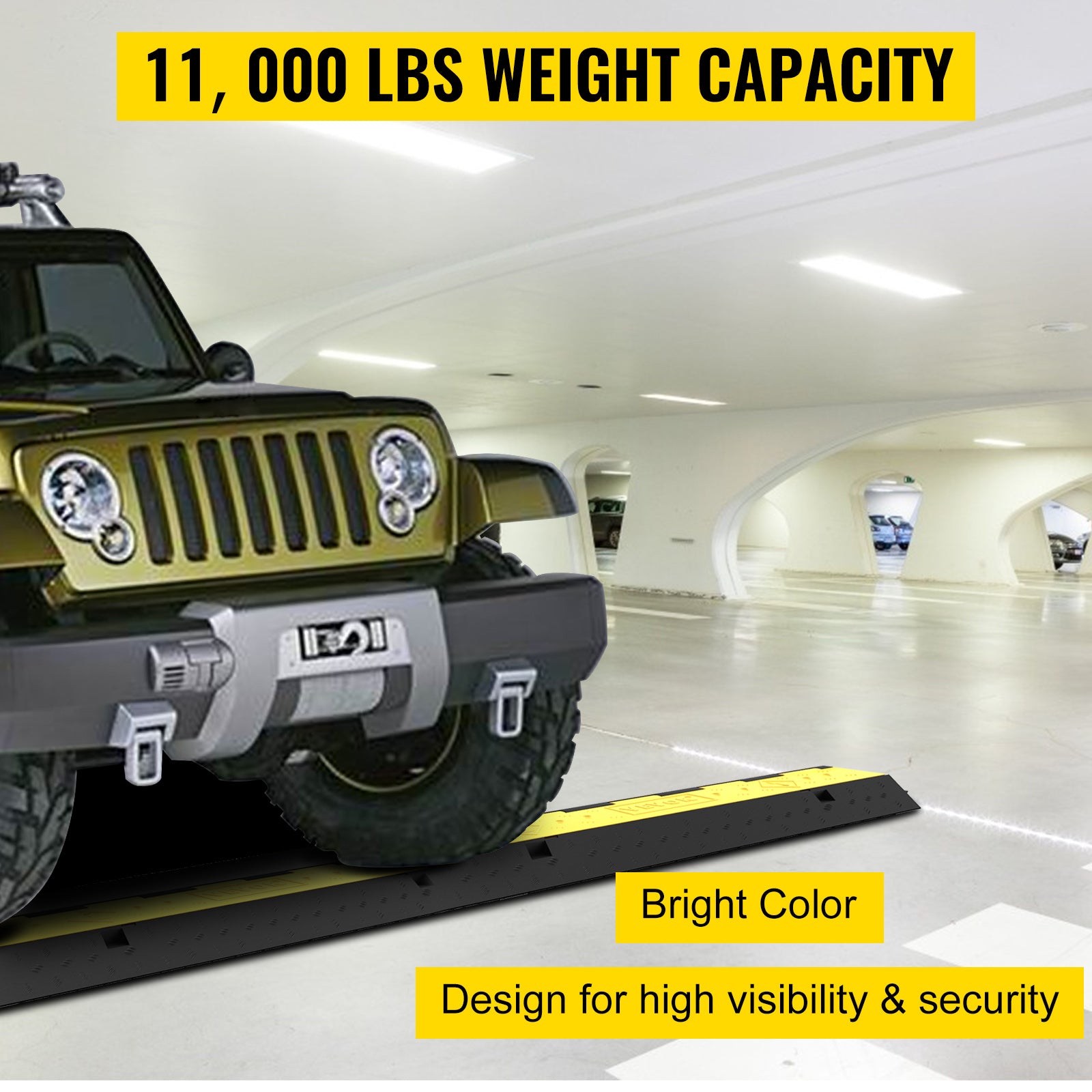 Kabeldrempel voor Laadkabels – 100cm | Anti-slip, Robuust Rubber, Modulair