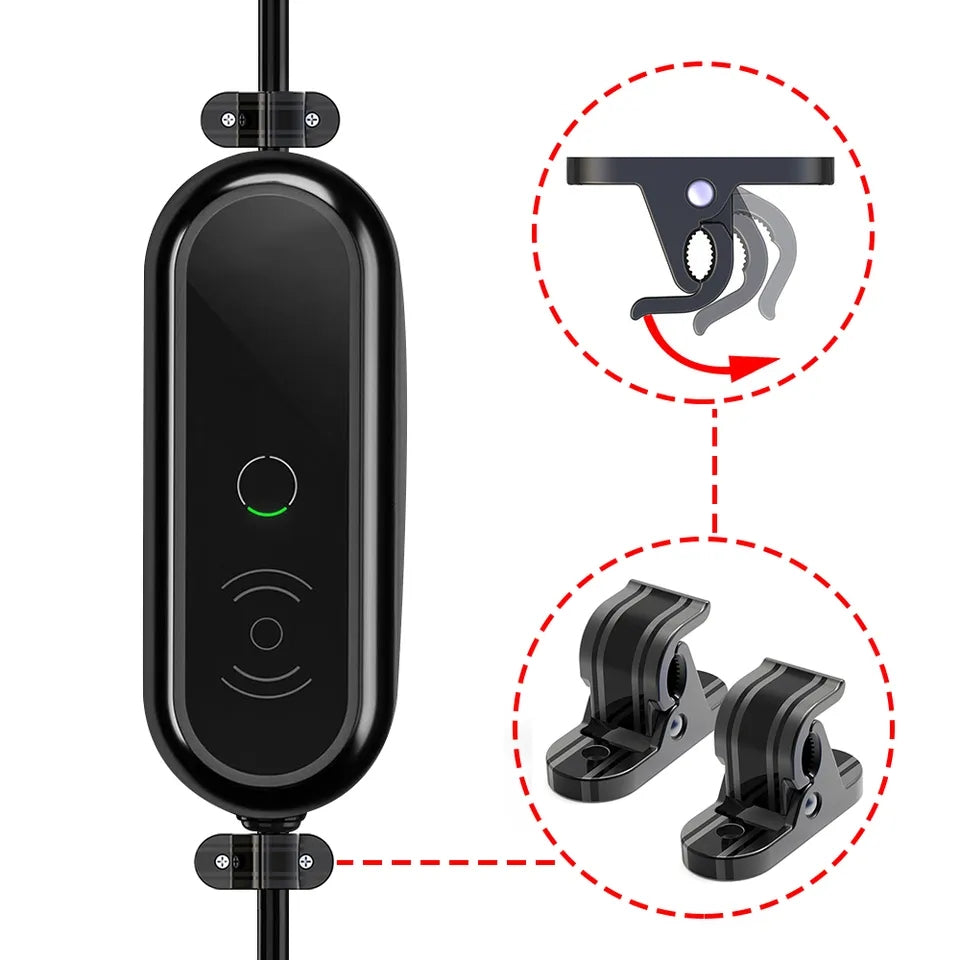 BlackCharge® Houder Clips voor Mobiele Thuislader – Wandmontage & Kabelbeheer - BlackCharge Default Title