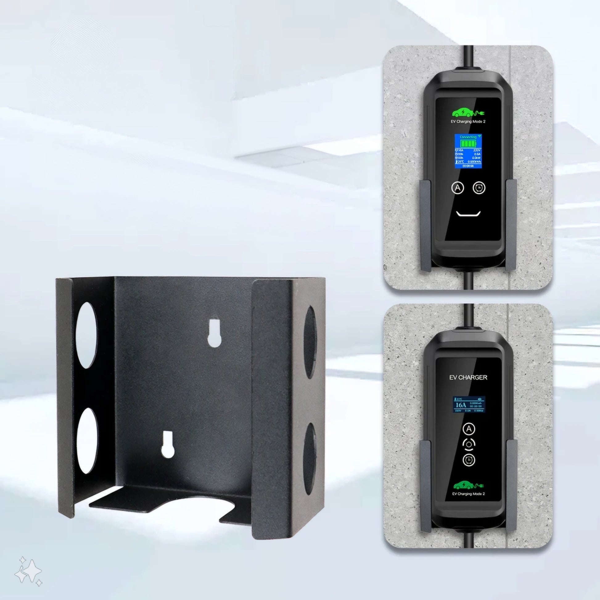 BlackCharge® laadkabel houder metaal 11x10.5x5.4cm - BlackCharge Default Title