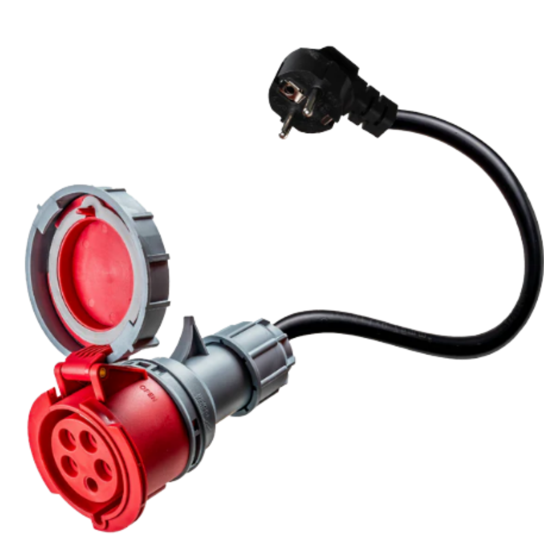 Adapter Rood CEE naar Schuko