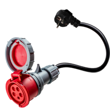 Adapter Rood CEE naar Schuko