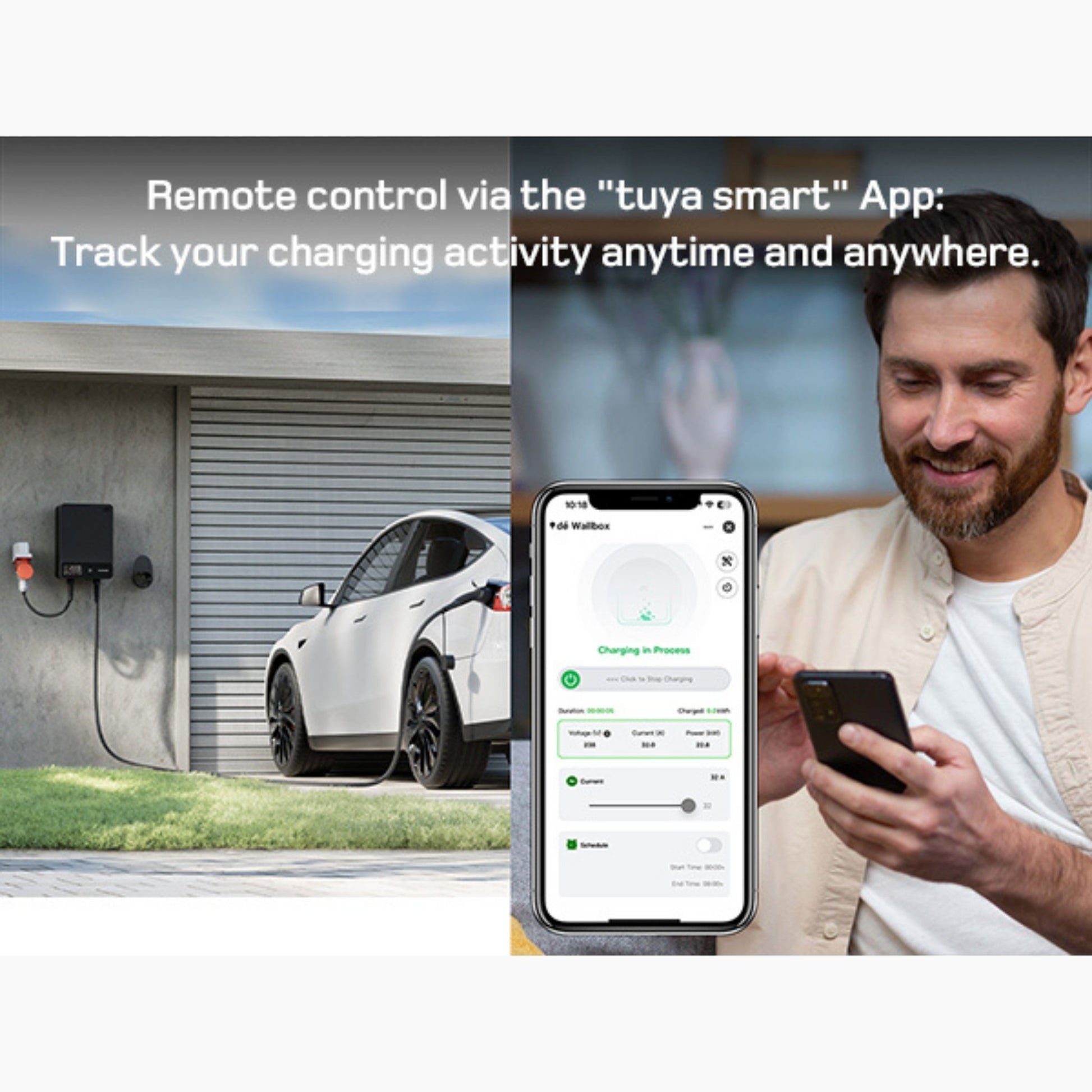 Wallbox Home | Slim Laadstation 11 of 22kW | Type 2 Kabel & App-besturing