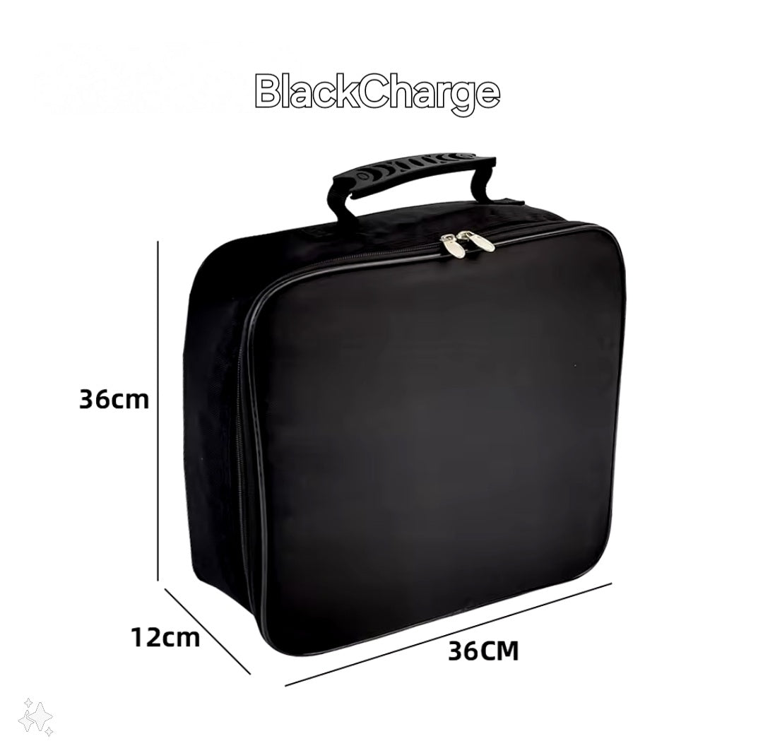 BlackCharge® laadkabel opbergtas (zwart) Small/Medium/Large - BlackCharge Large (36x36x12cm)