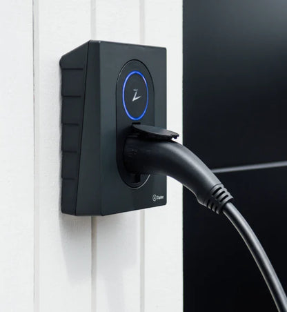 “Close-up Type 2 socket van Zaptec Go 2 laadpaal bundel”