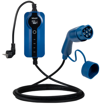 Voldt mobiele thuislader Type 2 met regelbaar vermogen en Schuko-stekker